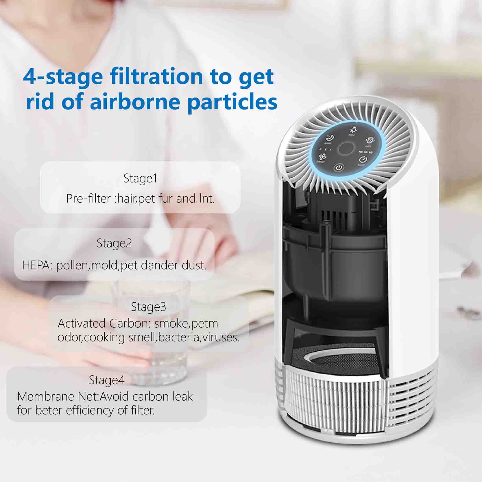 Air purifier with filter